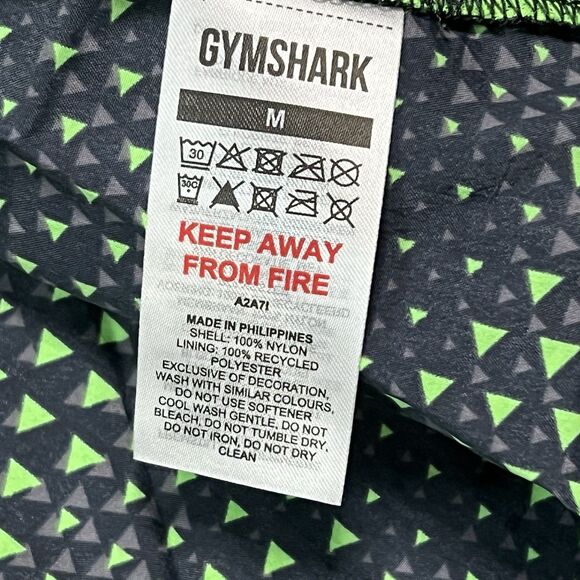 Gymshark Hooded Windbreaker Camouflage Jacket Green Men's M Workout - Picture 7 of 14